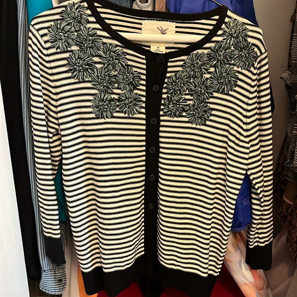 Anthropologie Tabitha embroidered cardigan. Size medium